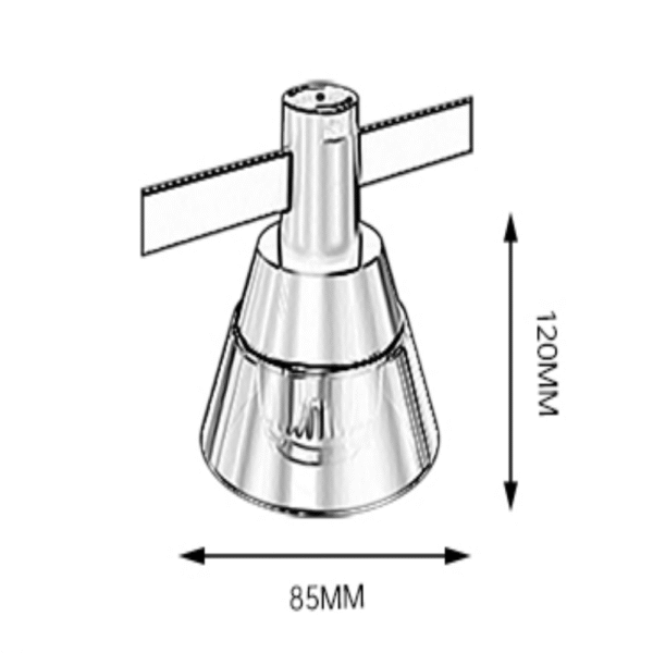 Small Cone-shaped Glass Spotlight